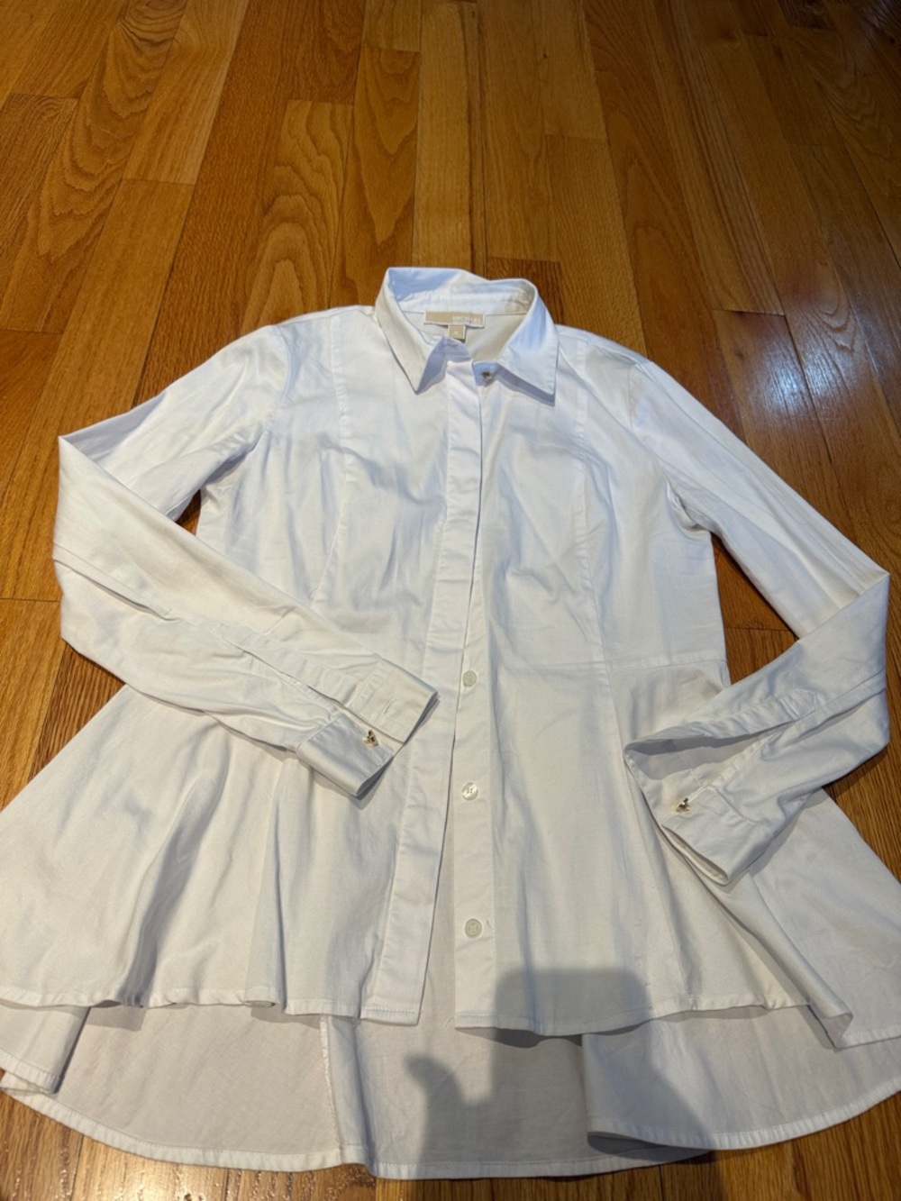 MICHAEL Michael Kors White Collared Button Shirt
